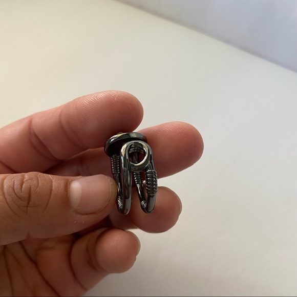 Versace Medusa Face Dark Gray Ring - Picture 5 of 10